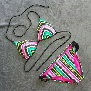Colorful Striped Bikini